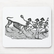 Calaveras at the Running of the Bulls c. 1800's Mousepads