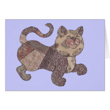 calcutta calico cat greeting card