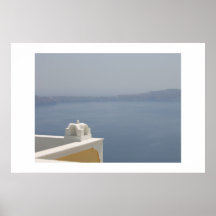 Caldera view in Santorini Posters