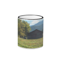 caldwell barn valley, catalochee nc coffee mug