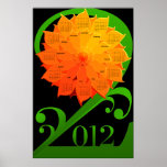 Calendar 2012 - Flower (English, Sunday first) posters