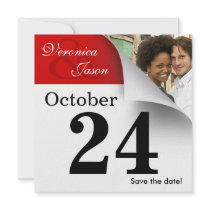 Calendar Page Save the Date Photo