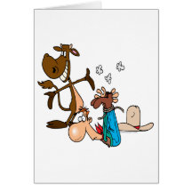 calf roping rodeo cowboy literally greeting card
