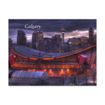 Calgary Downtown Sunset Postcard