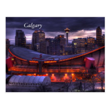 Calgary Downtown Sunset Postcard