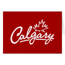 Calgary Leaf Script Greeting Cards