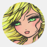 Cali Girl Mermaid Fantasy Fairy Comic Art Sticker