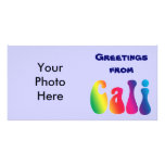 Cali Tie-Dye California Hippie Logo photo cards