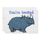 Calico Blue Rhino Invitation