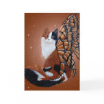 Calico Butterfly Fairy Cat Greeting Card