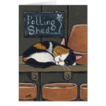 Calico Cat in the Potting Shed Greeting Card cards