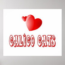 Calico Cat Love Print