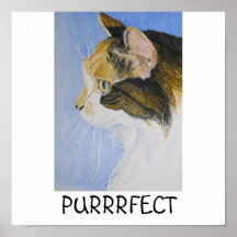Calico Cat, PURRRFECT Poster