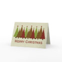 Calico Christmas Trees - Christmas Card