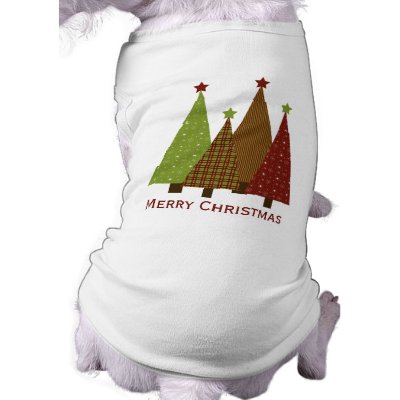 Calico Christmas Trees Pet Clothing by 13BlackCatsDesigns