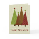 Calico Christmas Trees - Solstice Card