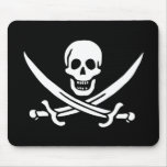 Calico Jack on Black mousepads