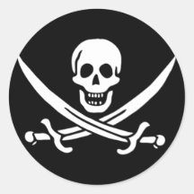 Calico Jack Round Stickers