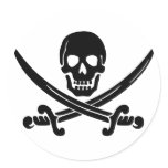 Calico Jack Skull & Swords Sticker