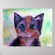 Calico Kitten Print