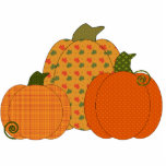 Calico Pumkin Trio Ornament photo sculptures