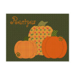 Calico Pumpkin Trio Recipe Card postcards