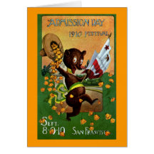 California Admission Day Festival Bear Greeting Card