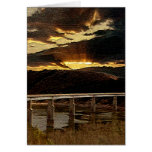 California Bridge Sunrise Greeting Card