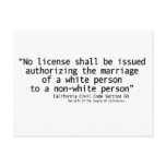 California Civil Code Section 60 Postcard Front