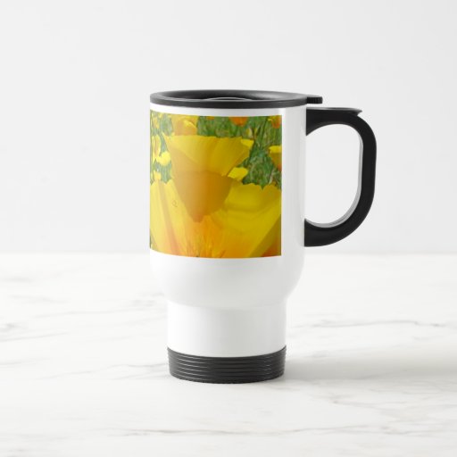California Dreamin' Coffee Mug Orange Poppies