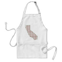 California Flag Outline Aprons