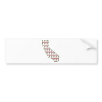 California Flag Outline Bumper Stickers