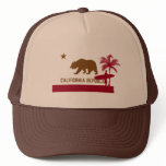 California Flag T-Shirt - Surfer on Beach Trucker Hat