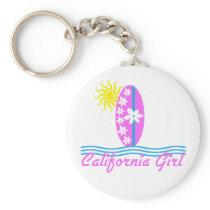California Girl Pink Surfboard W/Sun