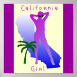 CALIFORNIA GIRL POSTER posters