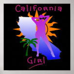 CALIFORNIA GIRL POSTER posters