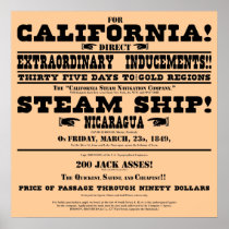 California Gold Rush Handbill
