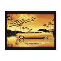 california golden limo postcard