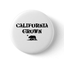 California Grown Bear Pinback Buttons