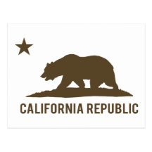 California Republic - Basic - Brown Postcard