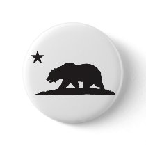 California Republic Bear - Black Buttons
