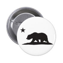 California Republic Bear - Black buttons