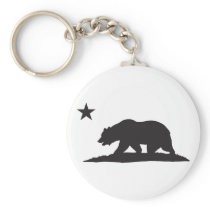 California Republic Bear - Black Keychains