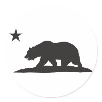 California Republic Bear - Black Stickers