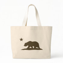 California Republic Bear - Brown Tote Bags