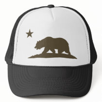 California Republic Bear - Brown Mesh Hats