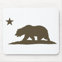 California Republic Bear - Brown Mouse Pads
