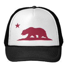 California Republic Bear - Red Mesh Hat