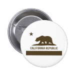 California Republic Flag - Brown Pinback Buttons