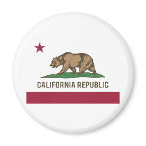 California Republic Flag - Colour Magnets